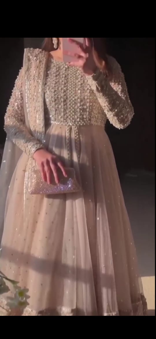 BABY PINK COLOR EMBROIDERED FROCK WITH DUPATTA AND TROUSER