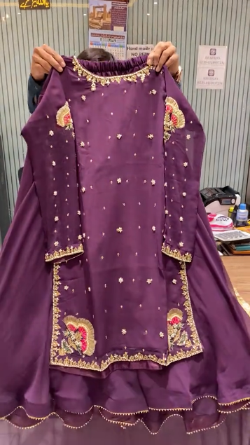 Formal 3Pc Suit – Mirror and Thread Embroidery