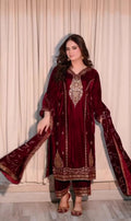 Luxury  Velvet Threadwork 3PC Ensemble