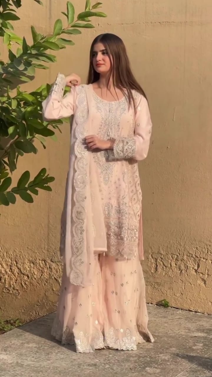 Heavy Embroidered 3pc Suit