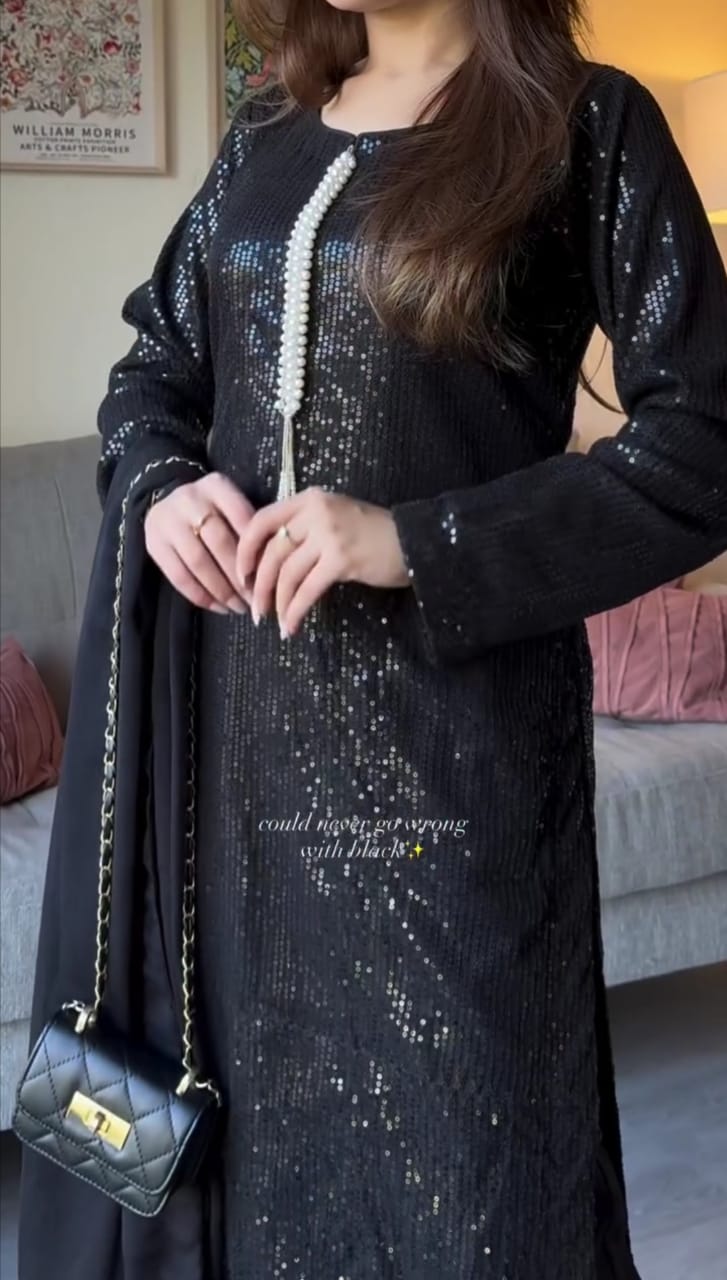 Luxury Mid Night Black 3Pc Suit