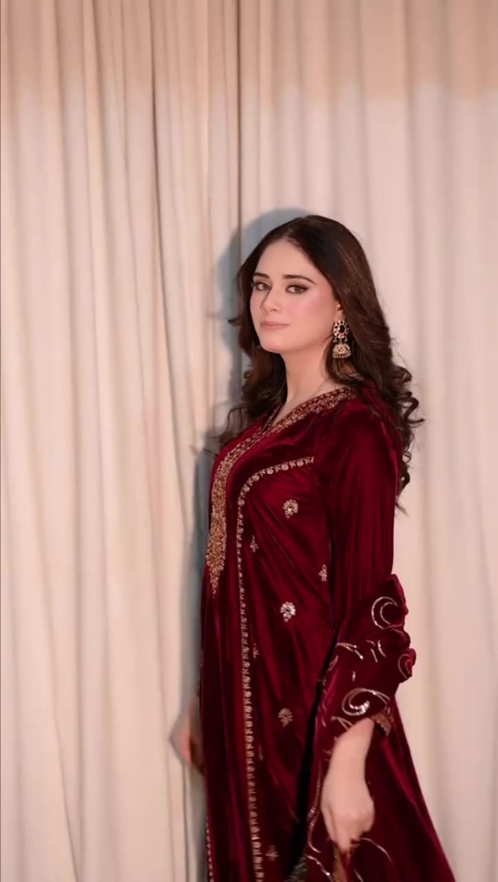 Luxury  Velvet Threadwork 3PC Ensemble