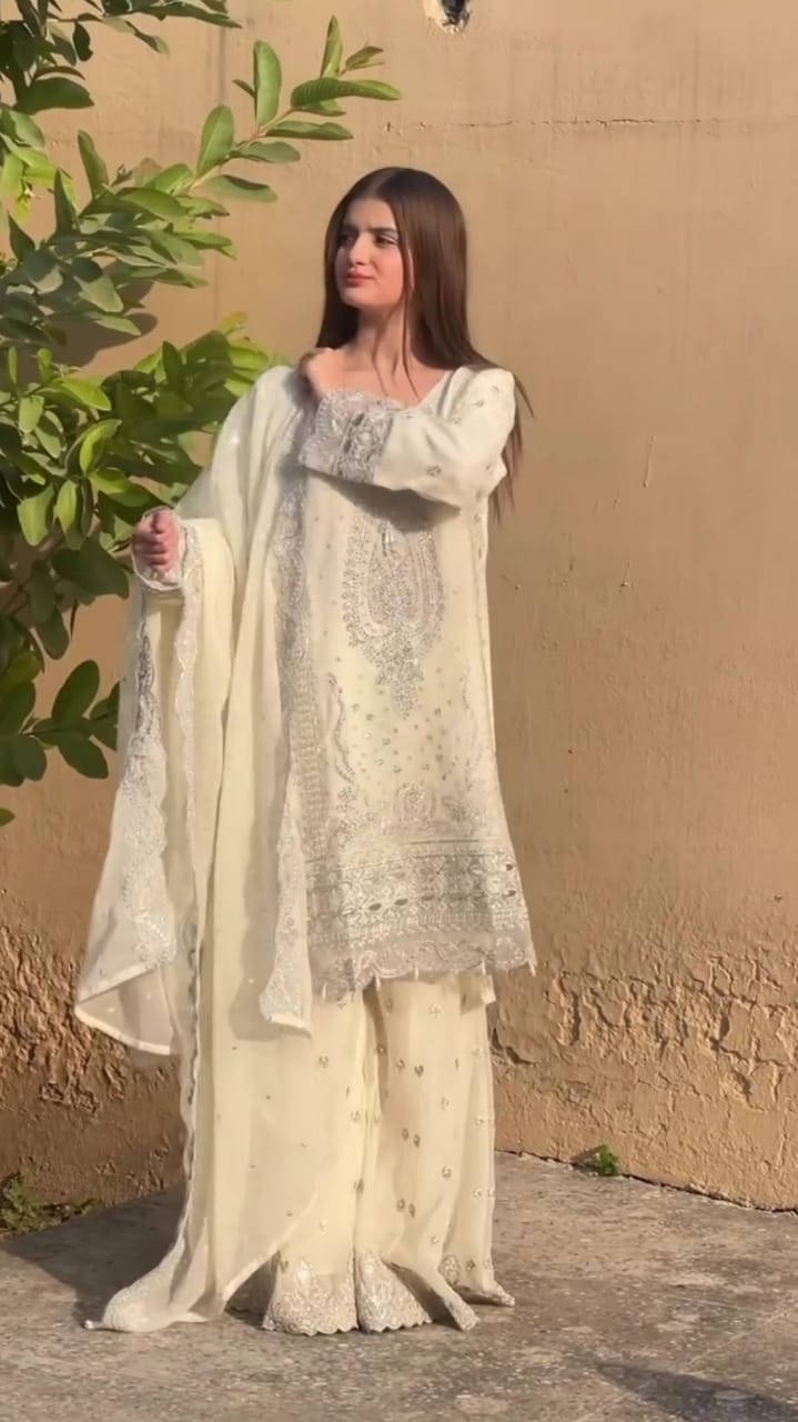 Heavy Embroidered 3pc Suit