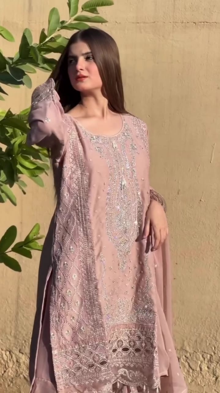 Heavy Embroidered 3pc Suit