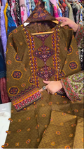 Embroidered 3Pc Suit with Shafoon Dupatta