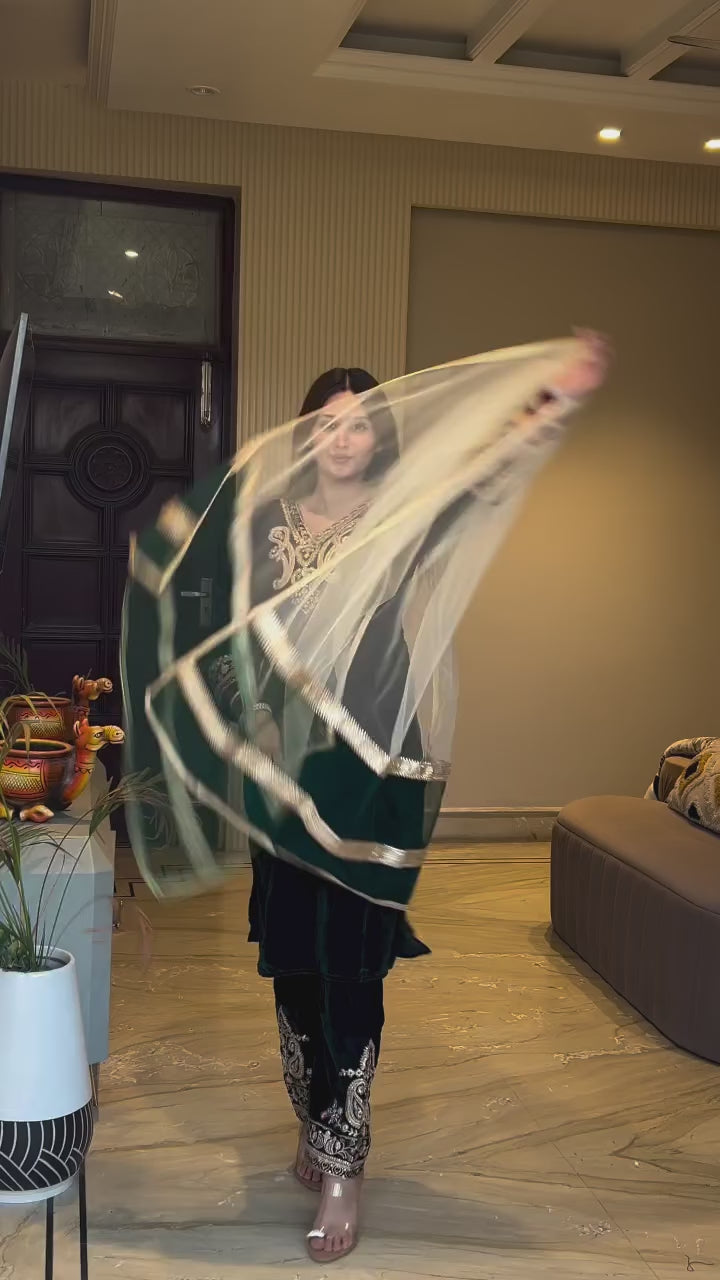 Comfort Velvet Dupatta Suit