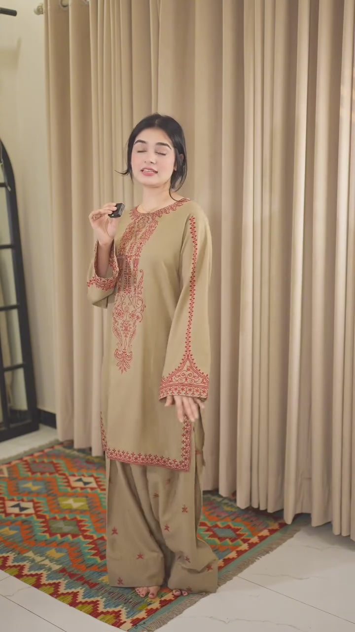 Festive Maroon 3Pcs Suit