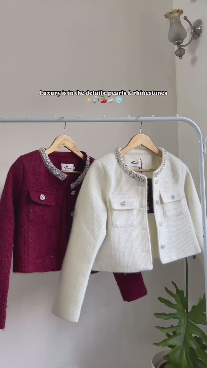 WOMEN WHITE AND RED JACKET