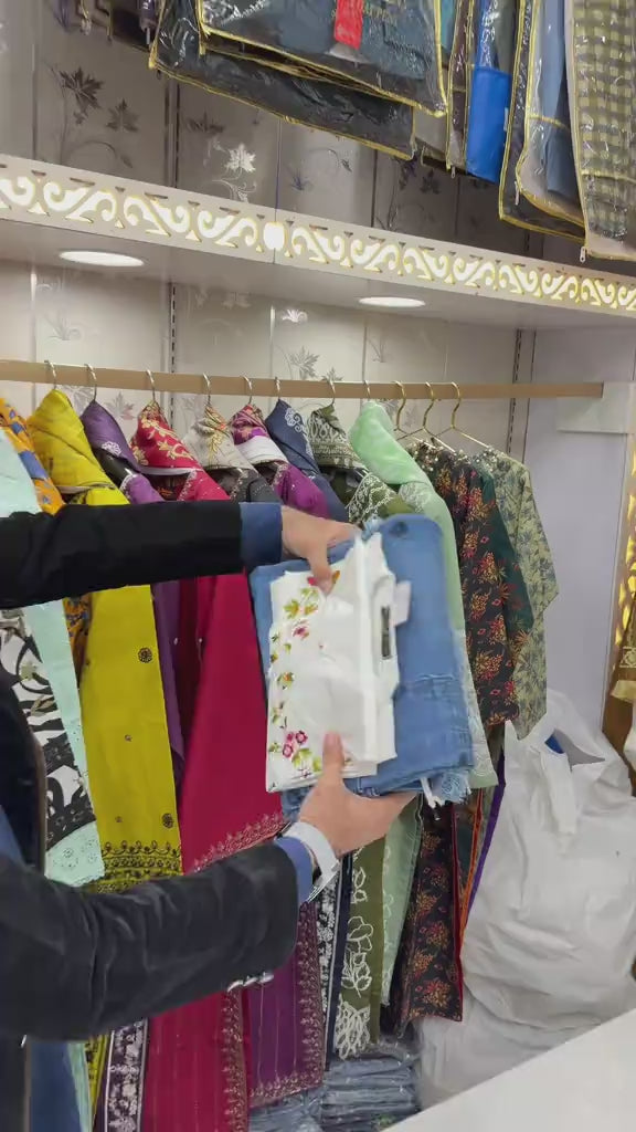 3pcs Embroidery Work Suit