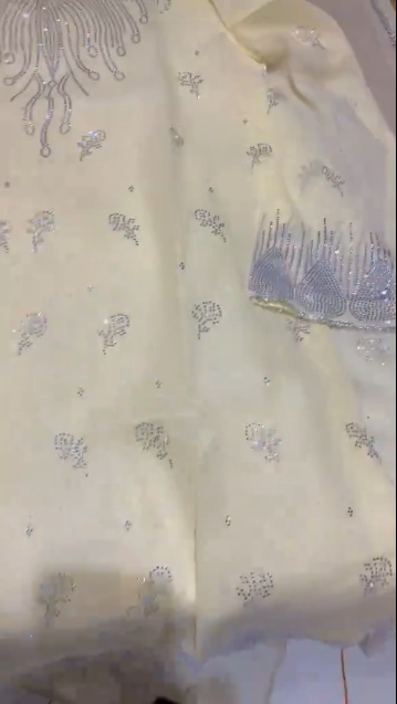 Women Pearl White Heavy 3pc Suit